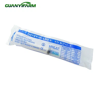 10ml Siringa Veterinarja tal-plastik li tintrema